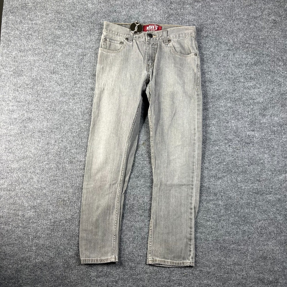Levi's 511 Skinny Jeans Women's 14 Gray Denim Stretch Classic Zip Fly‎ - 29X26